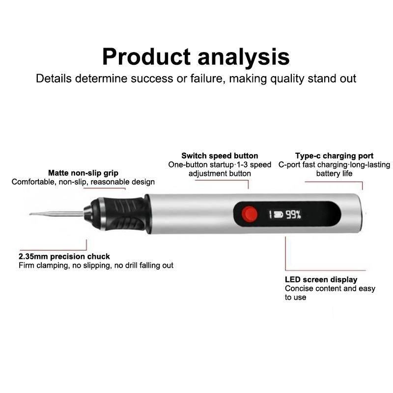 Портативный электрический гравировальный набор Мини USB Беспроводной Роторный Инструмент Многофункциональный Перо для Гравировки по Камню, Дереву, Металлу Ручные Инструменты для DIY