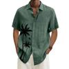 Дизайнерские весенне-летние мужские повседневные хлопковые однотонные рубашки с короткими рукавами, свободные рубашки