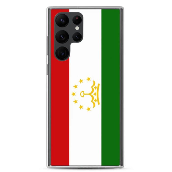 Coque Téléphone - Samsung - Galaxy S22 Ultra - Drapeau Tadjikistan - Souple - Multicolore