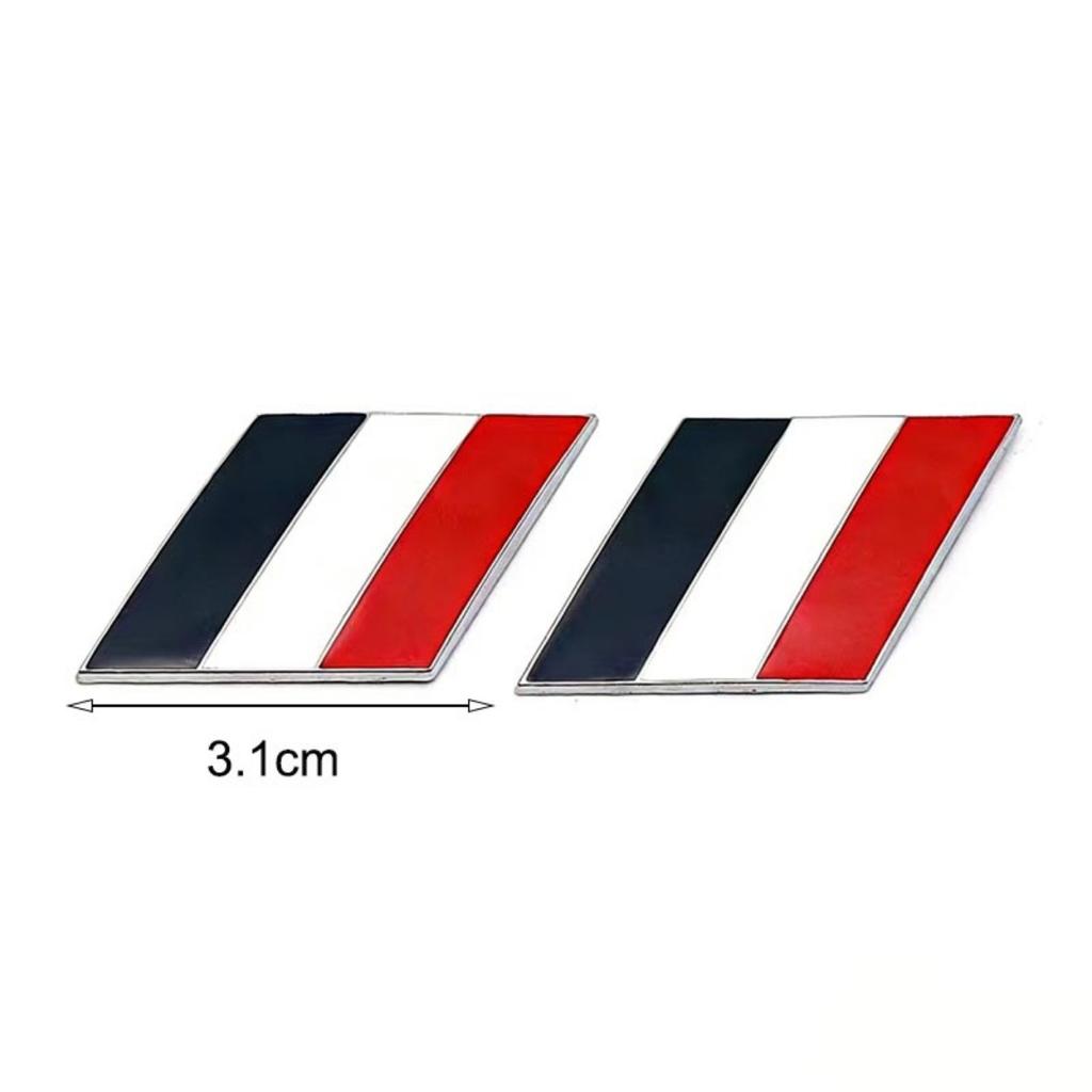 1 Pair 3D Metal National Flag Car Badge Sticker Side Fender Emblem Decal High-Quality Automotive Styling Accessories