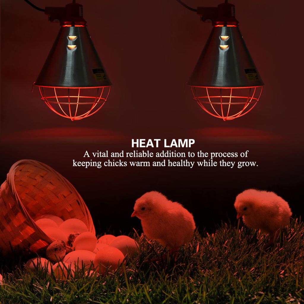 Абажур для изоляционной лампы для птицы, инфракрасная лампа для обогрева, абажур для лампы для обогрева птицы, колпак для цыплят, свиней