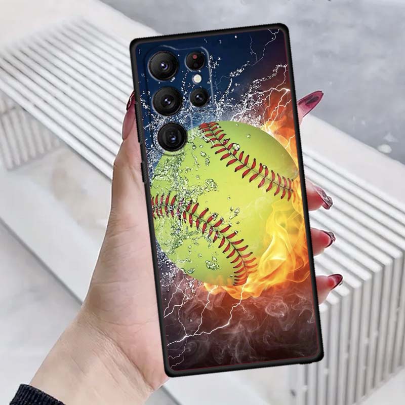 Чехол для телефона в спортивном стиле Для Samsung Galaxy S26 S25 S24 S23 S22 S21 S20 Ultra Plus FE 5G Черный Мягкий ТПУ