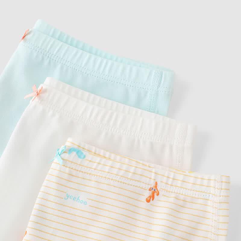 YEEHOO Girls' 7A Antibacterial Boxer Briefs 3-Pack