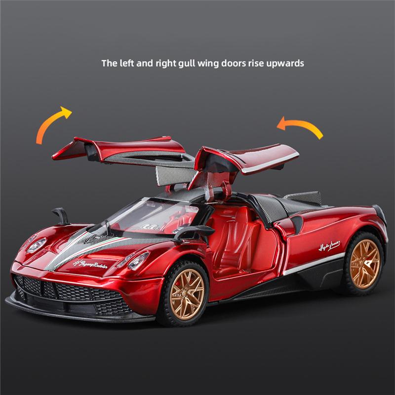 Новый 1:32 Pagani Supercar литой металлический сплав модель автомобиля библиотека статические звуковые и световые украшения подарок на день рождения для парня