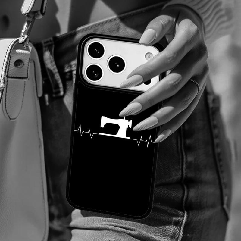 Любовь Швейная машина Узор Чехол для телефона Для iPhone 17 Air 14 15 13 12 Max Чехол Для Apple 16e 11 Pro Max Plus Coque