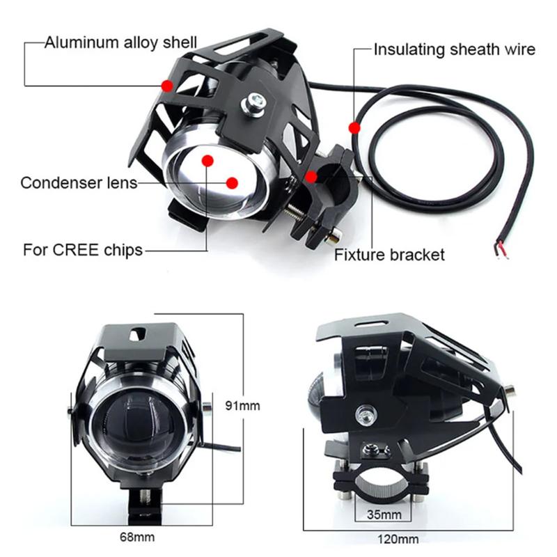 Motorcycle Headlight Front Foglight U5 12V LED Lens Spotlights Projector Light Moto FOR Benelli TRK502 X TRK 502X 2021 TRK 502