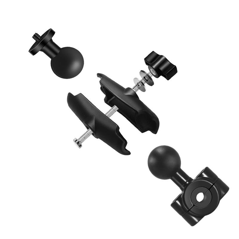 1 inch Ball Head Mount Adapter Motorcycle Bicycle Handlebar Clip Clamp Rearview Mirror Bracket Holder Mounts Accessories