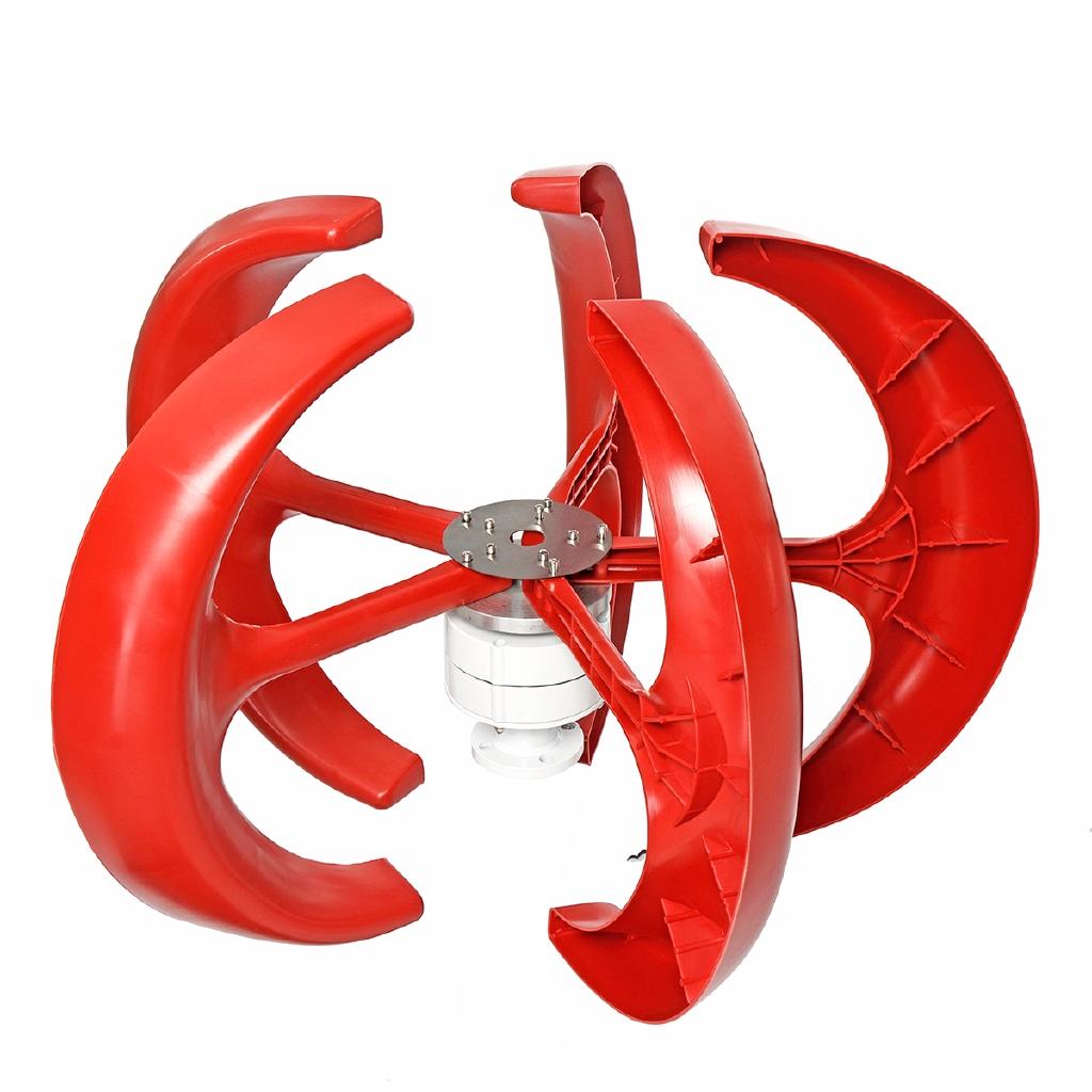 Ветрогенератор с вертикальной осью 2000 Вт, фонарь, 5 лопастей, комплект двигателя, для дома, гибридный, уличный фонарь, электромагнитный, 12/24 В