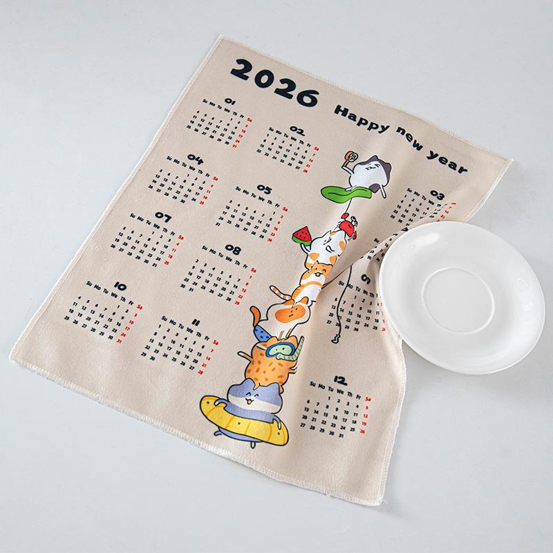 2026 New Year's Eve Wallpaper Calendar Girl's Bedroom Decoration Tapestry Askaton Calendar Wallpaper