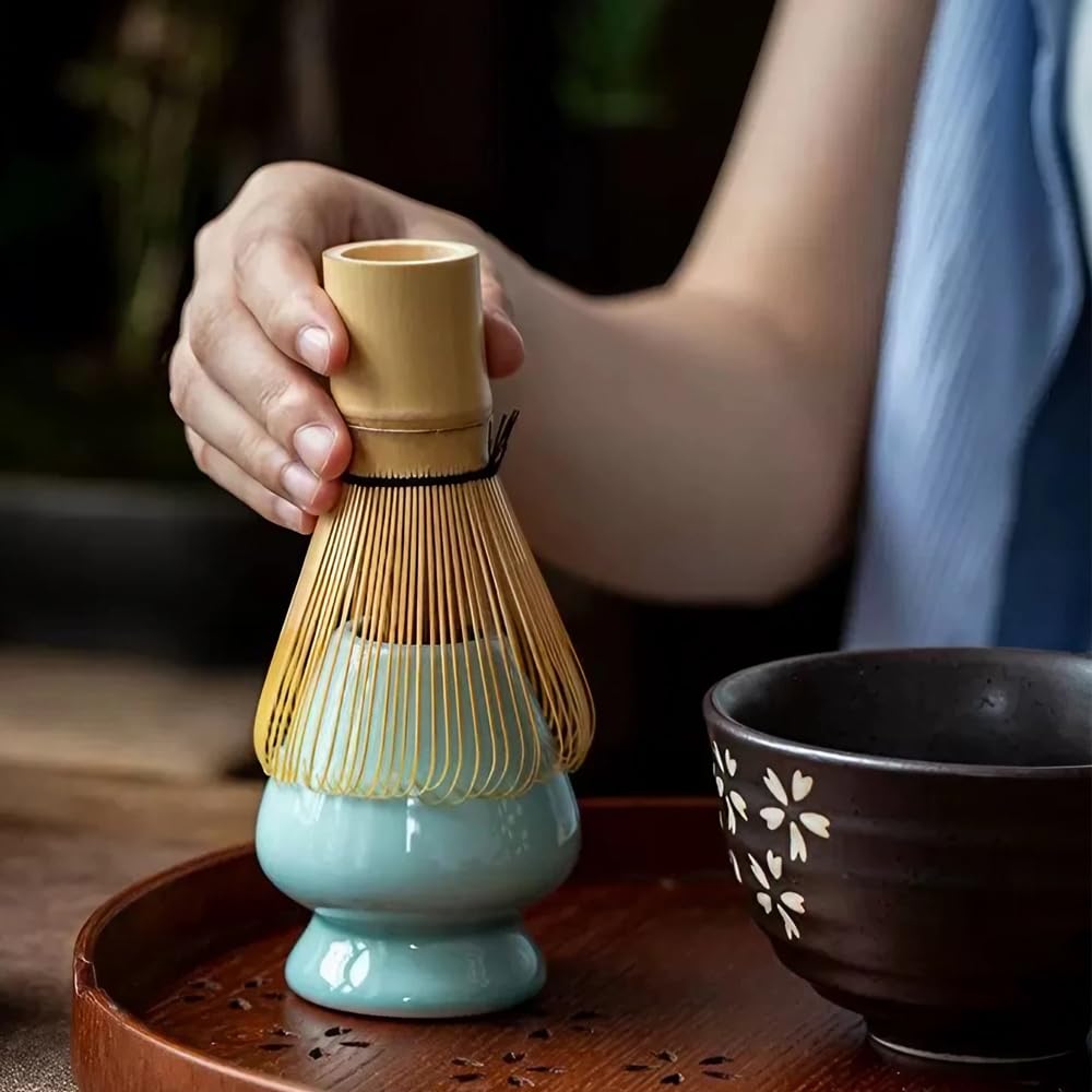 Ichiyo Ichie Chasen (100-Stem) Bamboo Tea Whisk for Matcha Powder, Tea Ceremony Utensils, Handmade, Traditional Tea Utensil for Beginners