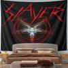 Slayer God Hates Us All Tapestry Wall Hanging Gothic Thrash Metal Decor for Bedroom Living Room Man Cave Gift