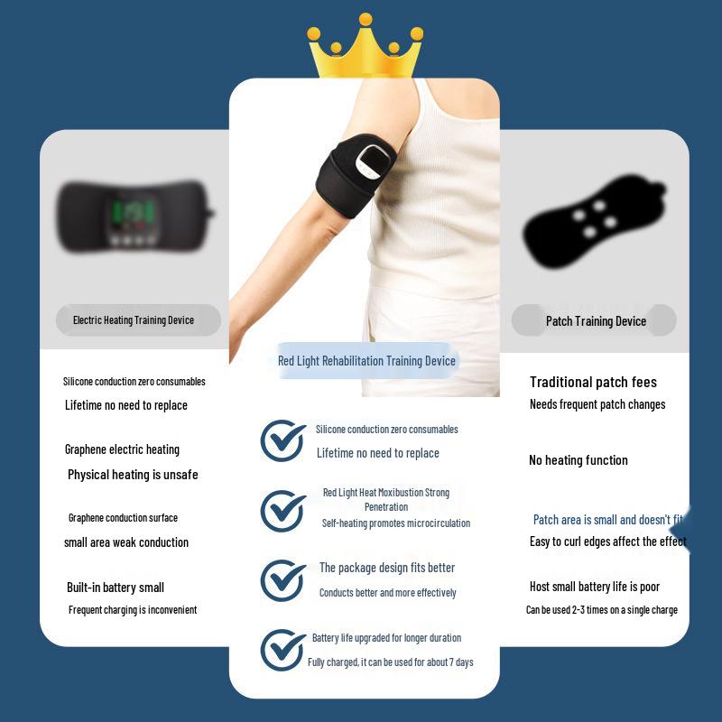 Улучшенный EMS Красный Свет Нагрев Массажер для Рук и Ног с Низкочастотными Импульсами