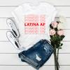Футболка Latina Af Женская футболка Latinas Pride Подарок для женщин Latin Girls Unisex Latina Футболки