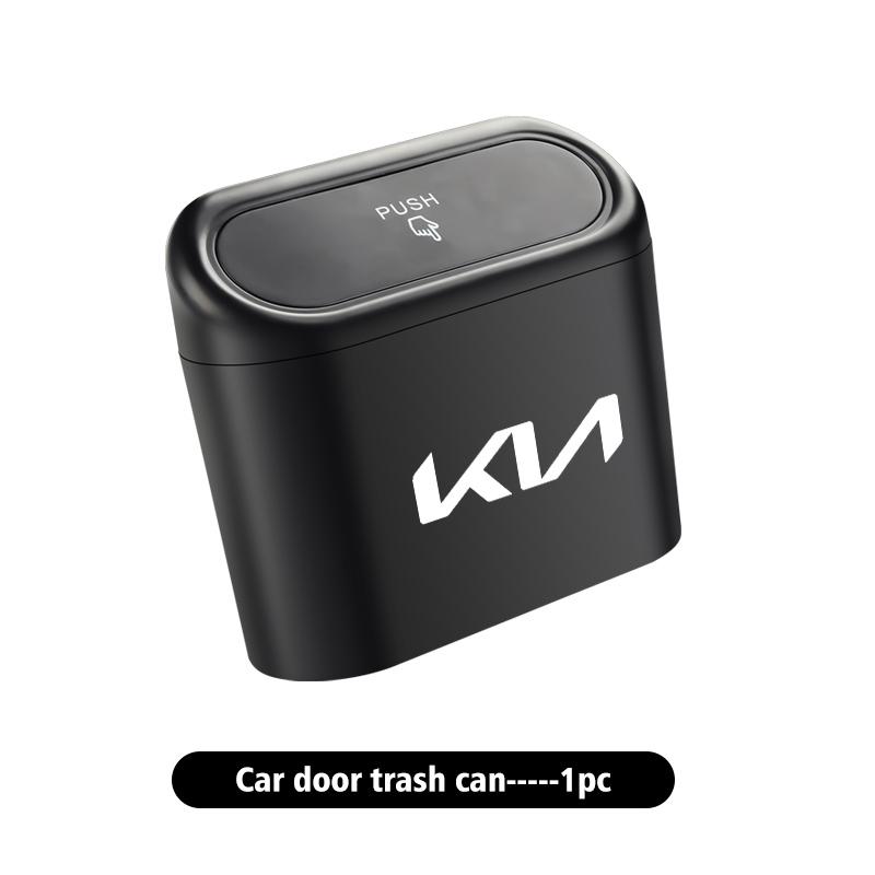 AANO1 ABS Car Trash Can Hanging Trash Bin Pressing Hard Garbage Box With Lid Multifunctional Organizer Box For KIA K5 K2 Soul Carens