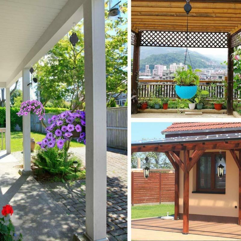 1 шт. выдвижная подвесная корзина выдвижная вешалка шкив садовые корзины горшки для растений подвесной бассейн выдвижной крючок для теплицы