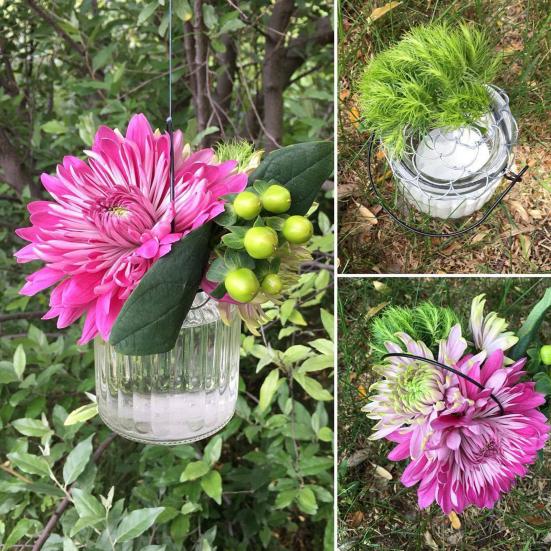 Floral Grid Organizer Stainless Steel 4" 5" 6" Flower Frog Wire Floral Arrangement Grid for Vases Bouquets Dining Table Decoration