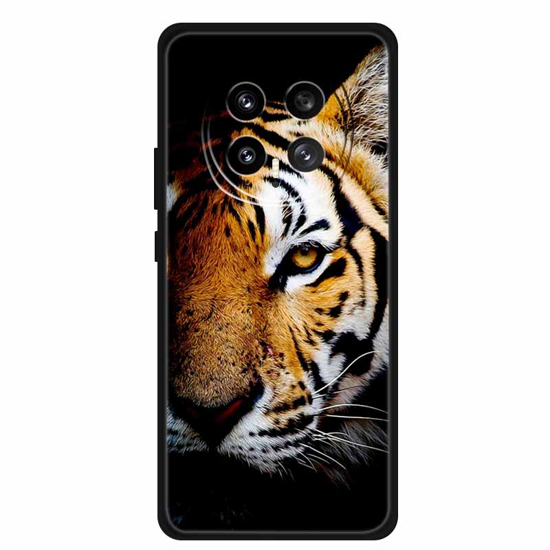 Чехол для телефона Honor Magic8 5G 2025 6,58" Тигр Лев Кошки Мягкий ТПУ Черная Силиконовая Задняя Крышка Для Honor Magic 8 Fundas Ударопрочный