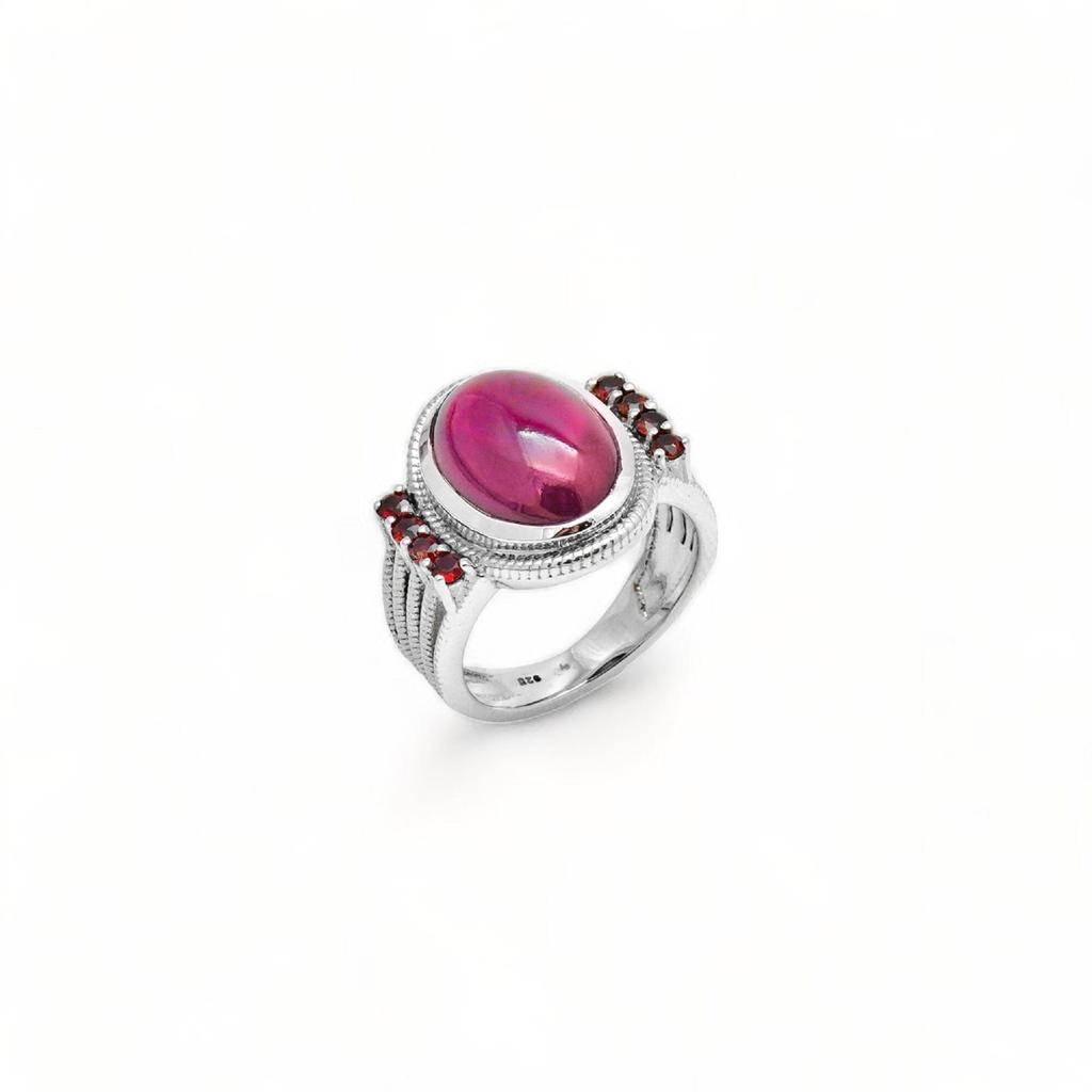 Rare Garnet ring, 925 sterling silver Jewelry, gift for mother, Gift daughter