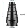 Neewer Conical Snoot Kit, Medium Size, Aluminum Alloy, with Honeycomb Grid and 5 Color Gel Filters, Compatible with Bowens Mount Studio Strobe Monolig