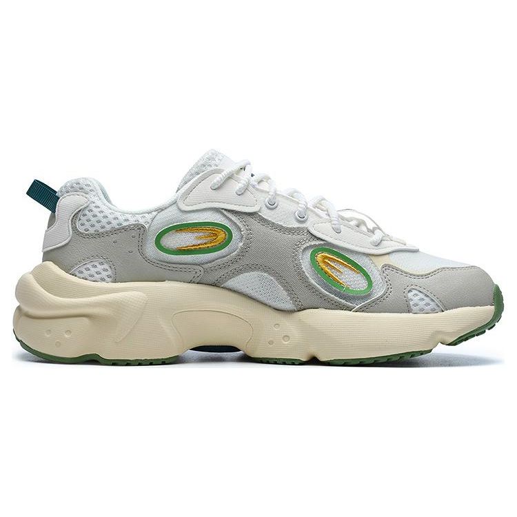 Fila Fusion Енот Ткань Синтетическая Кожа ТПУ Спортивный Комфорт Низкие Повседневные Кроссовки Мужские Сникерсы Белый Зеленый T12M227303FSP