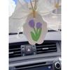 Car Air Freshener Perfume Tulip Pendant Aroma Diffuser Car Rearview Mirror Decoration Goddess Fragrance Hanging Ornament