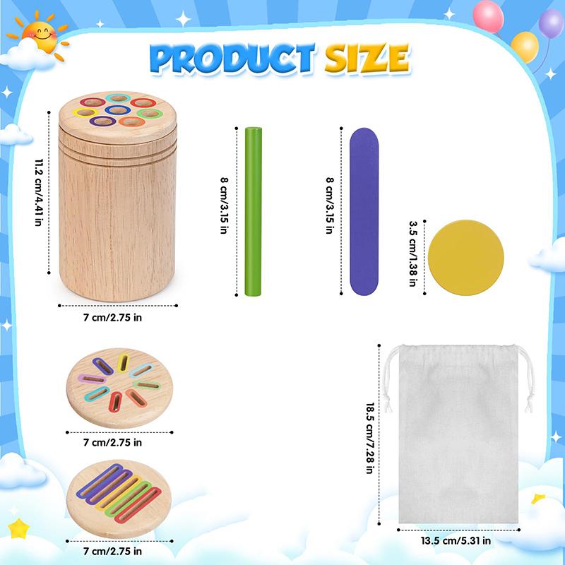 Монтессори Игрушки для 2 3 4 лет, 3 в 1 Развивающие Сенсорные Игрушки для Сортировки Цветов для Малышей 1-3 лет