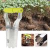 1 Set Effective High Hardness Transplanter Metal Ergonomic Anti-slid Plant Starter for Gardening