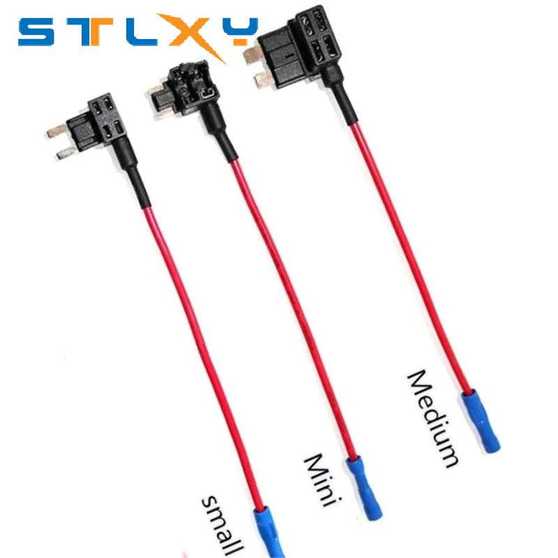 12V MINI SMALL MEDIUM Size Car Fuse Holder Add-a-circuit TAP Adapter with 10A Micro Mini Standard ATM Blade Fuse
