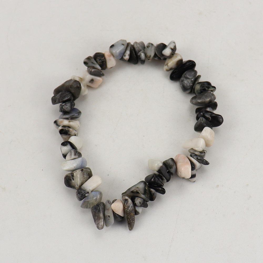Handmade Beaded Natural Crystal Crushed Stone Bracelet B54
