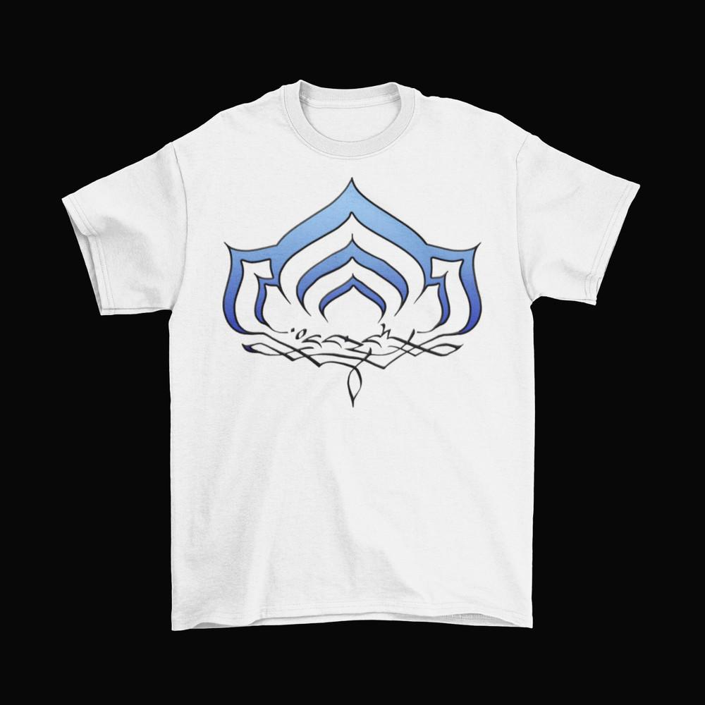 Blue Tribal Lotus Graphic Design T-shirt