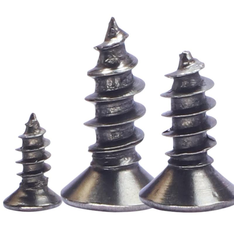 KA Black Nickel Plated Hardened Flat Head Self-Tapping Screws - M2/M2.6/M3/M4/M5