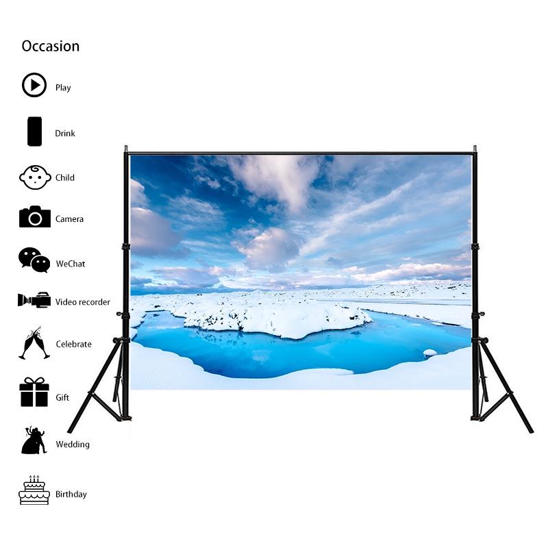 Winter Nature Landscape Photography Background Snow Mountain Forest Studio Photo Backdrops Christmas Theme Living Room Wall Hanging Tapestry Decor
