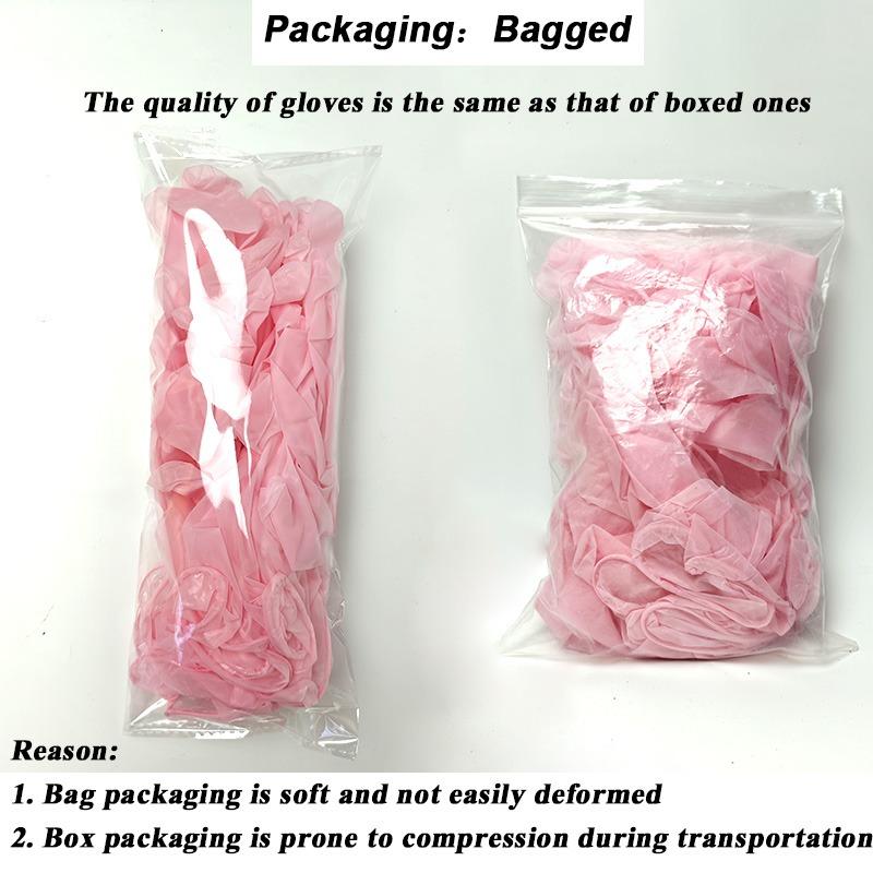 Light Pink Nitrile Gloves WaterProof Durable Cleaning Dishwashing Tattoo Household Cleaning Supplies Latex Free