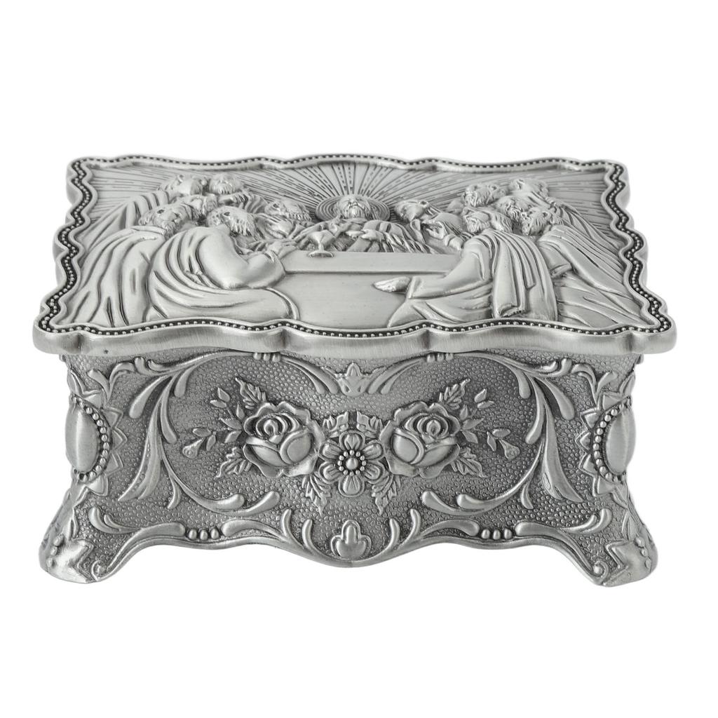 Винтажная шкатулка для драгоценностей, цветостойкая, предотвращает царапины, мягкий бархат, цинковый сплав, декоративная безделушка