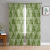 Рождественская зеленая рождественская елка текстура снежинки прозрачные шторы газовые шторы для гостиной спальни вуаль пряжа шторы