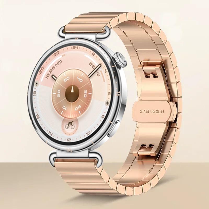 18 мм Стальной Ремешок Для Huawei Watch GT6-5-4 41мм Металлический Женский Роскошный Браслет Huawei Watch 5/GT5 Pro 42мм Аксессуар Ремешок