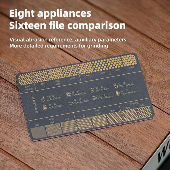 Справочная карта помола кофе 16 Таблица точности помола кофе Портативная линейка для измерения кофейной гущи на открытом воздухе для кемпинга Инструменты