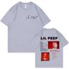 Одежда с мерчем рэпера Lil Peep Футболки Мужская Женская Одежда Харадзюку Хип-Хоп Футболки с коротким рукавом Модные Повседневные Оверсайз Футболки