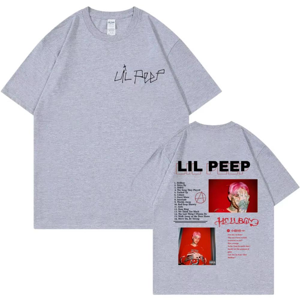 Одежда с мерчем рэпера Lil Peep Футболки Мужская Женская Одежда Харадзюку Хип-Хоп Футболки с коротким рукавом Модные Повседневные Оверсайз Футболки