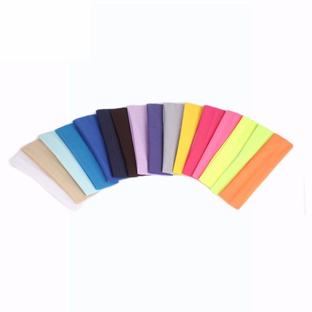 Running Dance Stretch Elastic Pure Color Headband Yoga Hair Band Headband Non Slip Sweatbands