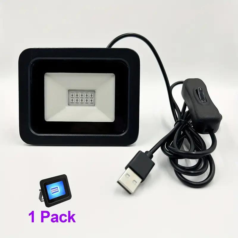 Светодиодный прожектор 5 В USB УФ 10 Вт 395 нм UVA Водонепроницаемый IP65 Свет для УФ-флуоресцентного обнаружения