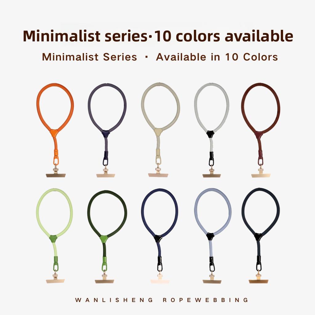 Mobile Phone Lanyard Short Wrist Self-locking Adjustable Strong and Durable Outdoor Travel Anti-loss Strap with Metal Gasket
