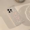 Girls Pink Ribbon Bow Suitable for Apple 15promax Mobile Phone Case Iphone1/14p/16