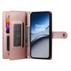 DF-011 Чехол для OnePlus 13R 5G Кожаный чехол-кошелек с карманом на молнии и ремешками