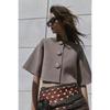 Za New Fall Women's Clothing 2025 Fashion Wind Fashion Bag Cloth Button Knitting Outwear 6771132 737
