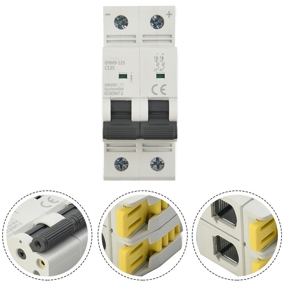 Solar DC Mini Circuit Breaker 2P MCB 6 10 16 25 32 40 50 63 80 100 125Amp