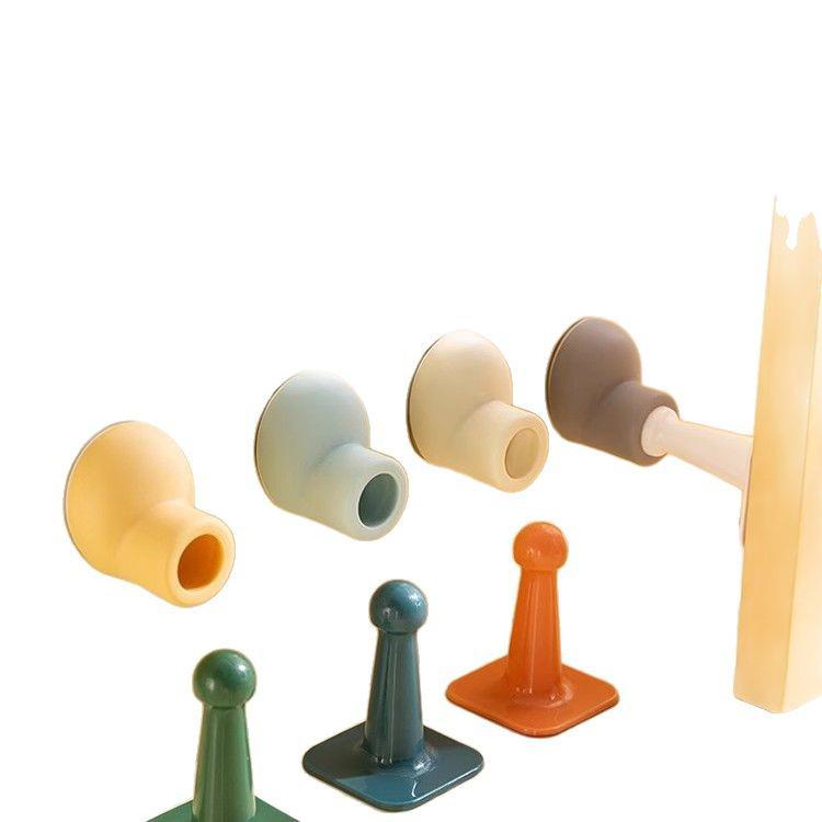 Набор из 2 силиконовых магнитных дверных стопоров с защитой от ударов - Креативный дизайн с круглой головкой