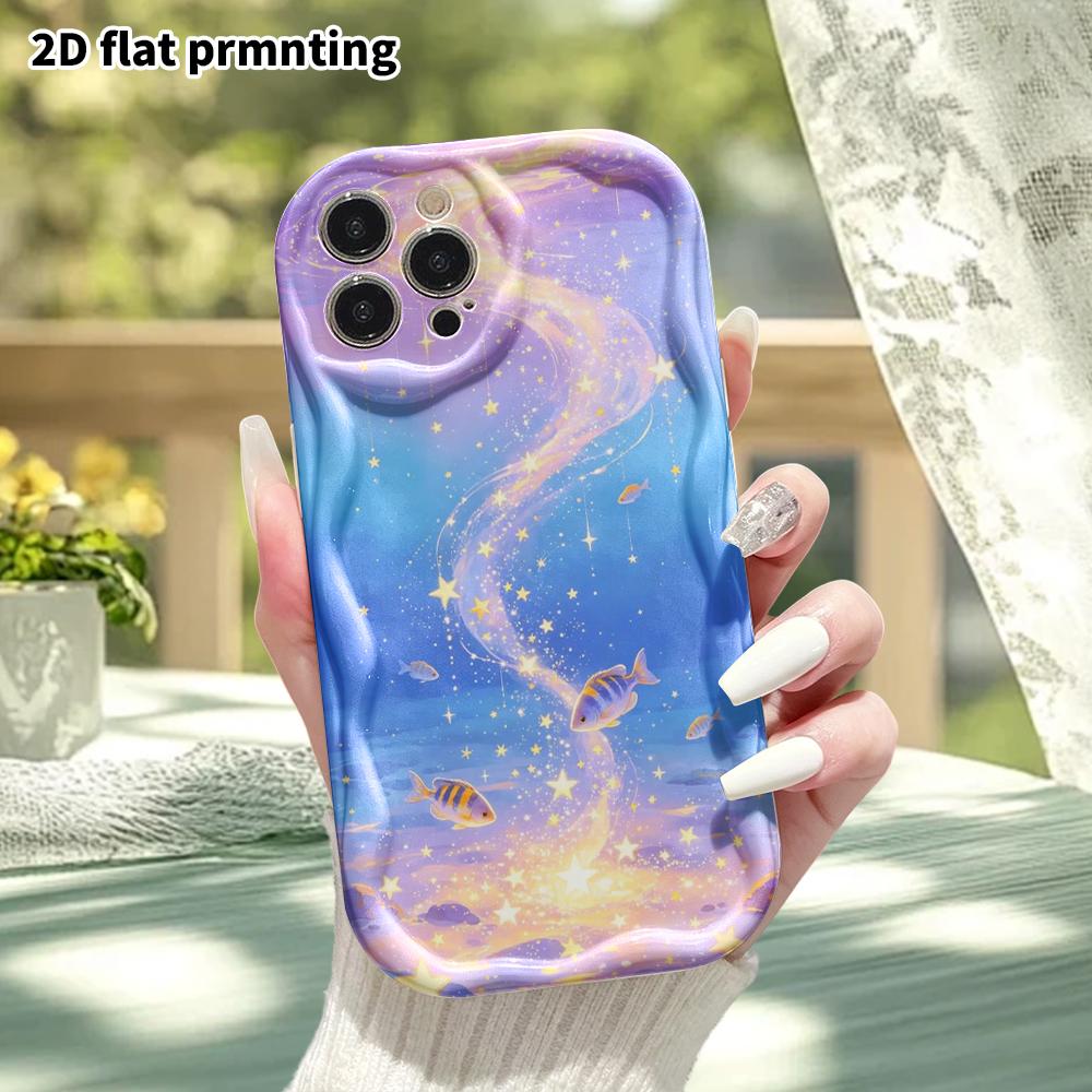 Phone Case: 2D flat design, compatible with iPhone 18 17 16 15 14 13 12 Pro, phone decoration, starlight galaxy, Halloween and Christmas gifts