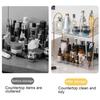 Cosmetics Storage Rack Easy Assembly Large Capacity Sturdy Bathroom Kitchen Organizer Shelf for Home