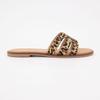 Women's Leopard Print Leather Mules